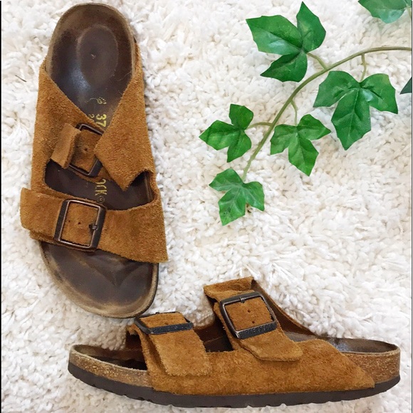 birkenstock arizona suede leather mink